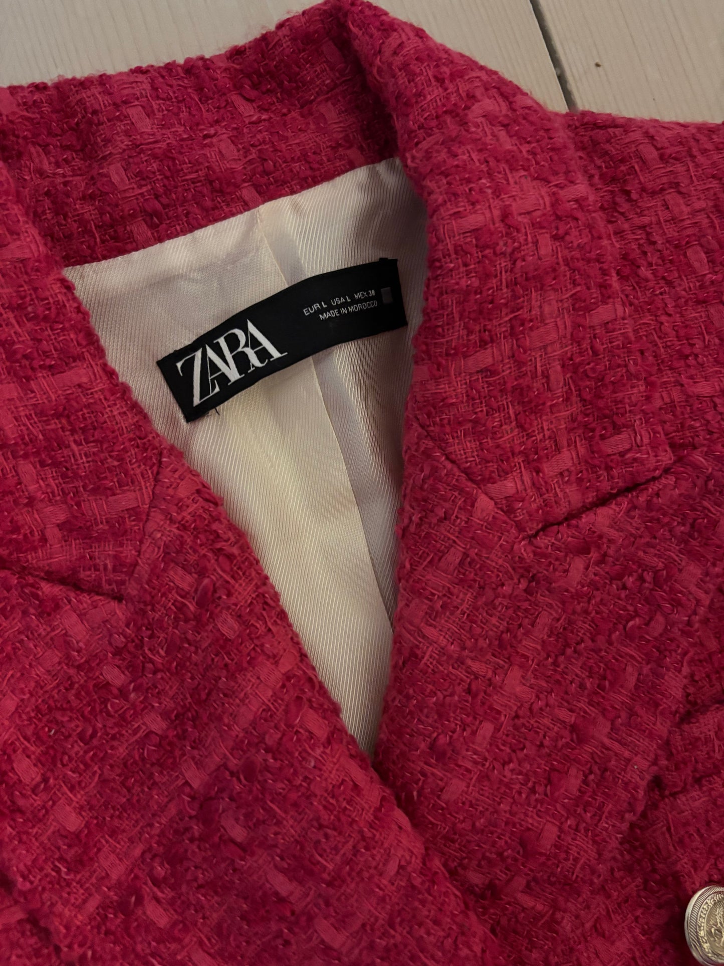 Dobbeltradet blazer med skulderpuder