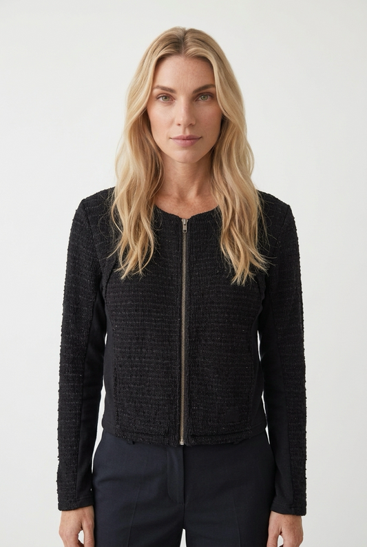 Feminin cardigan med glimmereffekt