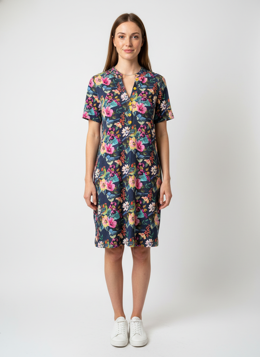 Unique handmade dress size 38 by Marjun — full-body front