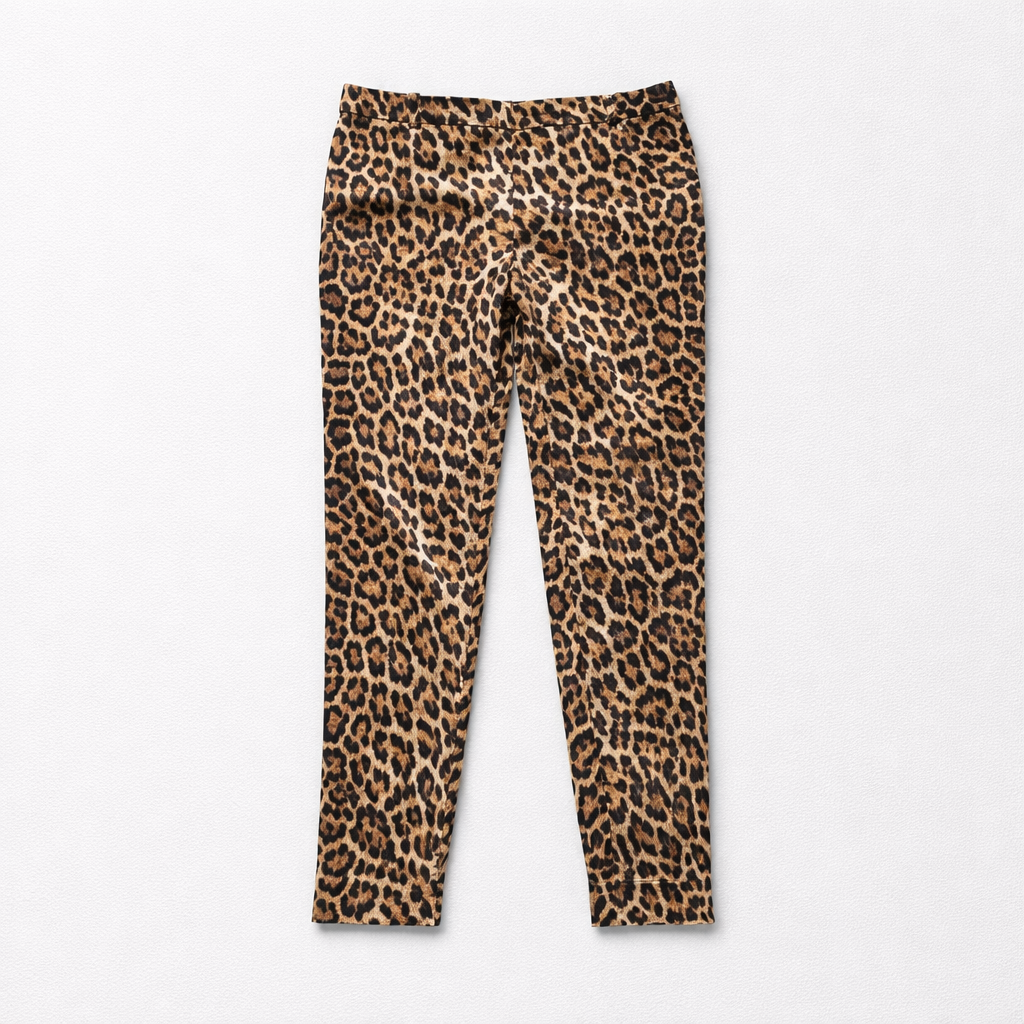 Tætsiddende bukser i leopard