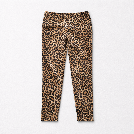 Tætsiddende bukser i leopard