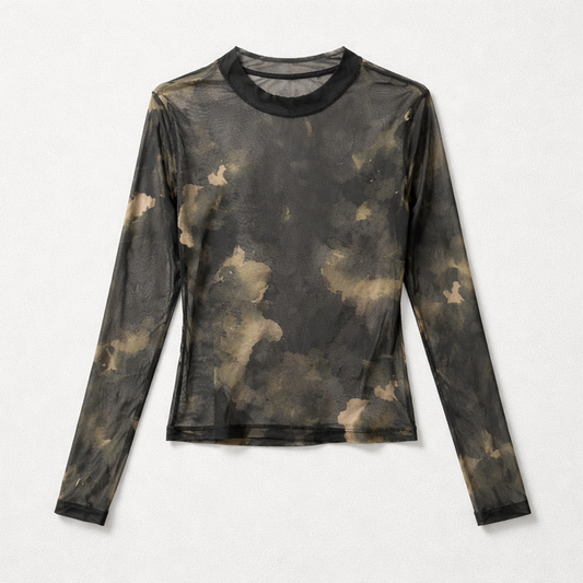 Gennemsigtig mesh bluse