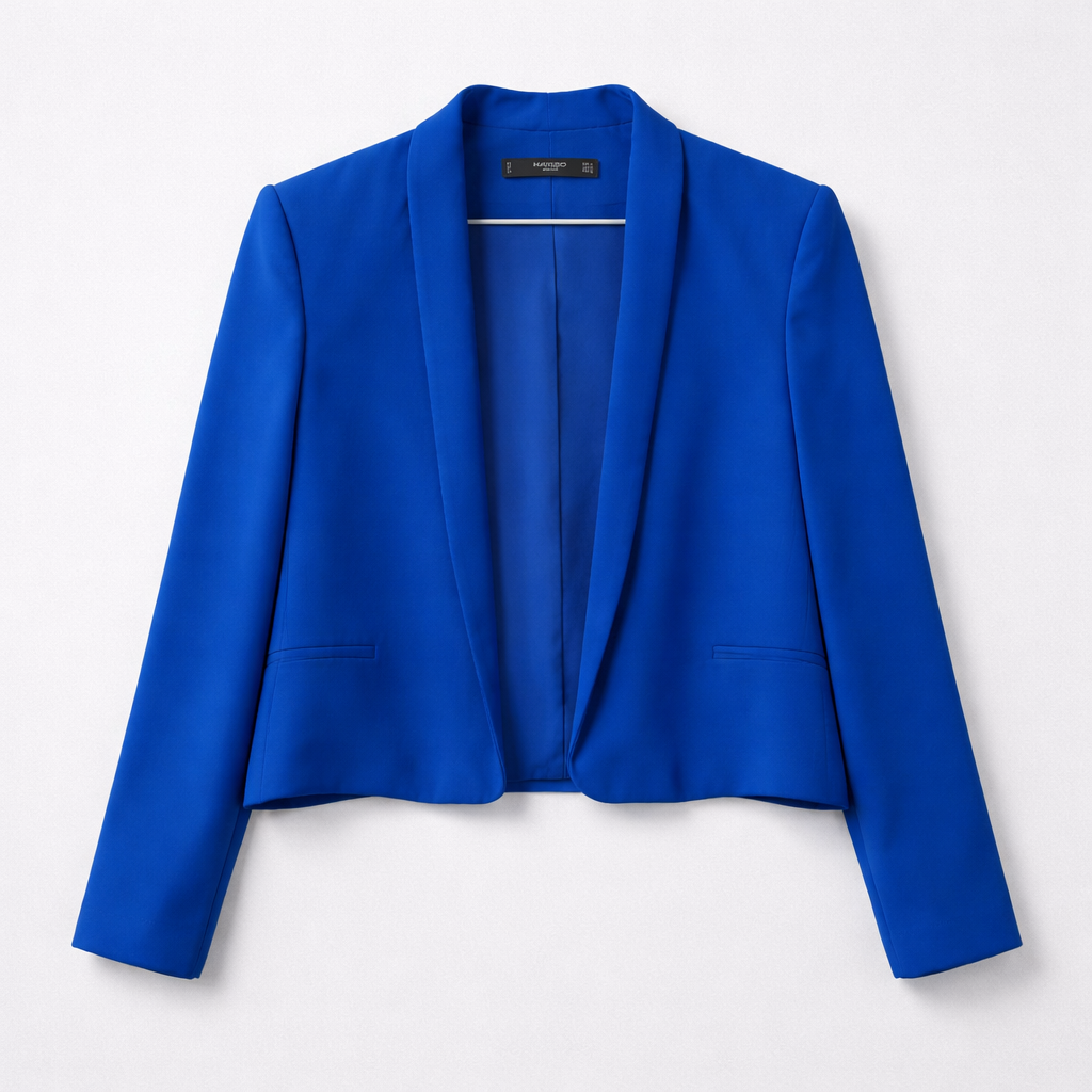 Kort åben blazer i dybblå farve