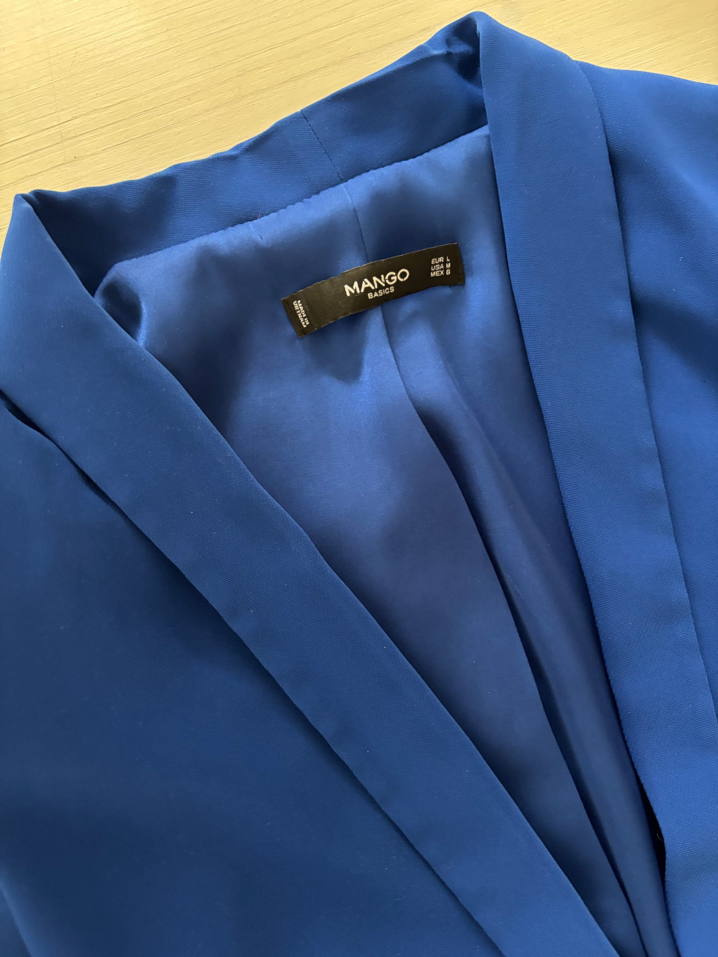 Kort åben blazer i dybblå farve