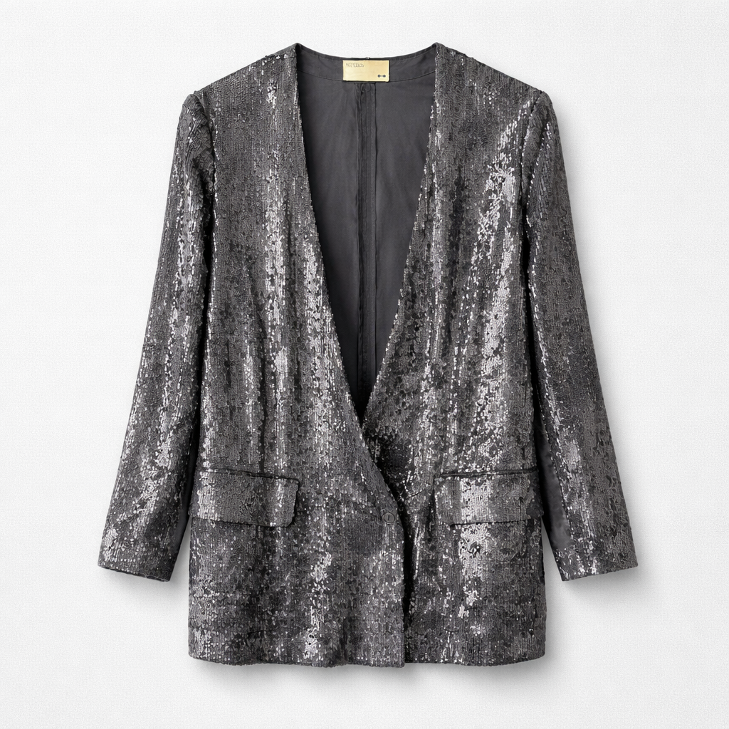 Glitrende sort palietblazer