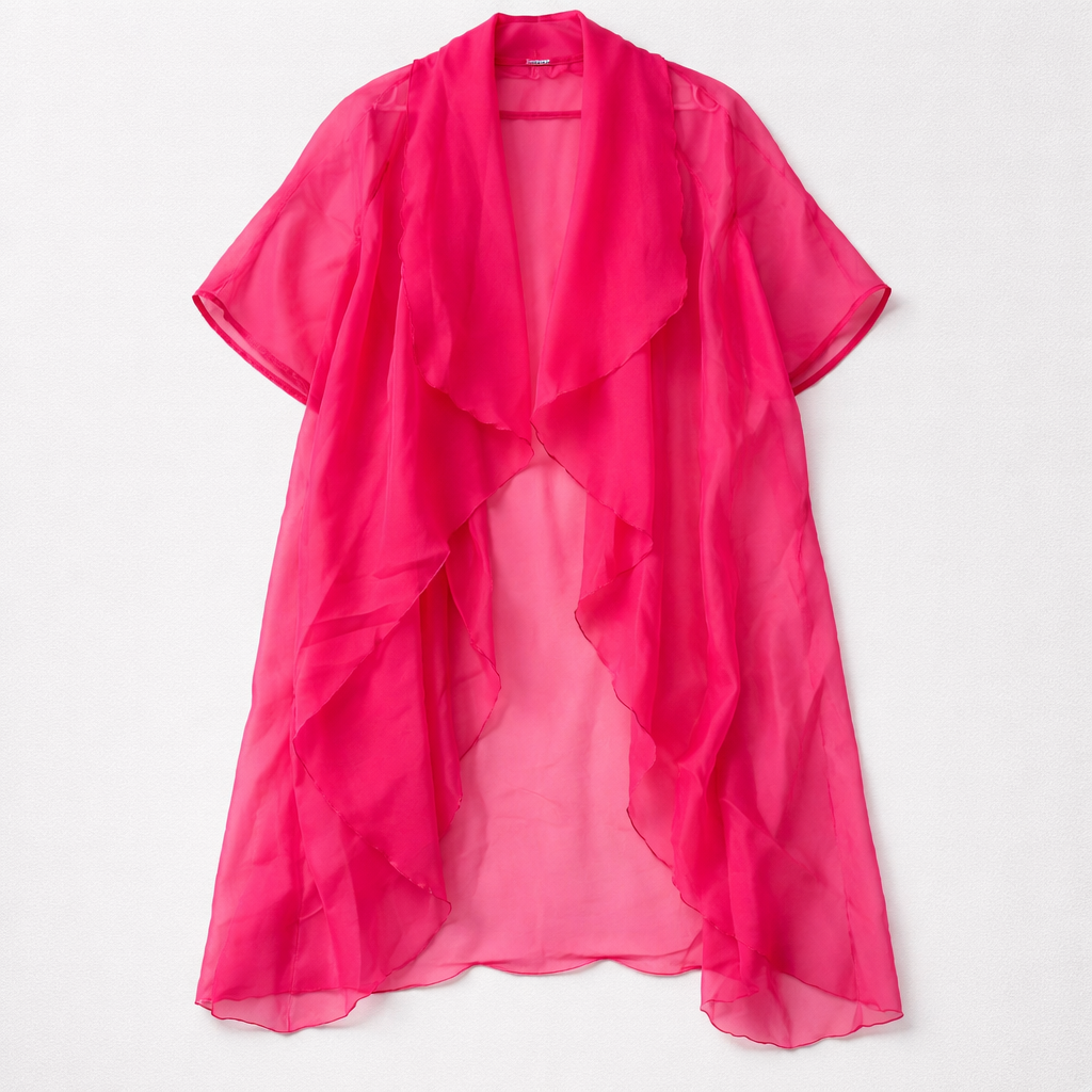 Smuk pink gennemsigtig cardigan
