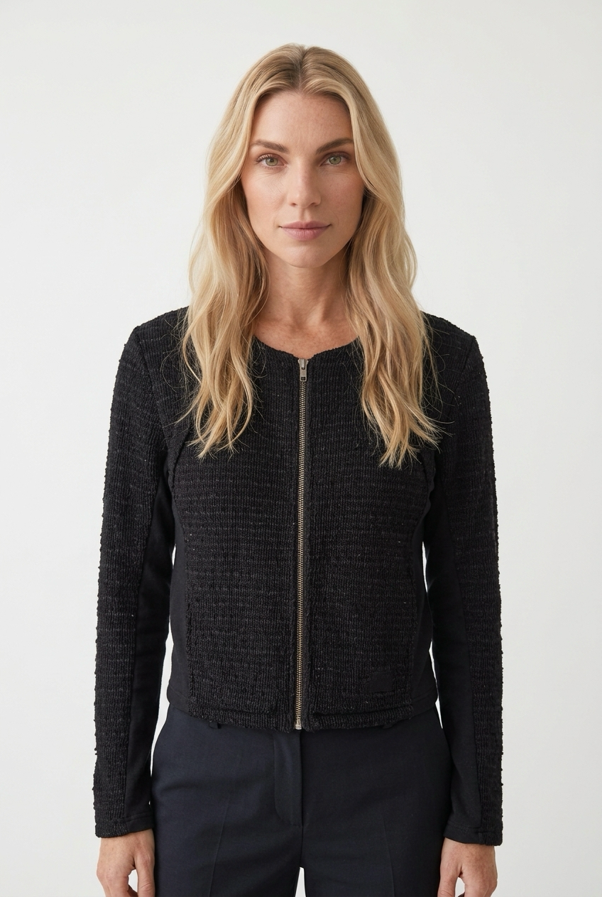 Feminin cardigan med glimmereffekt
