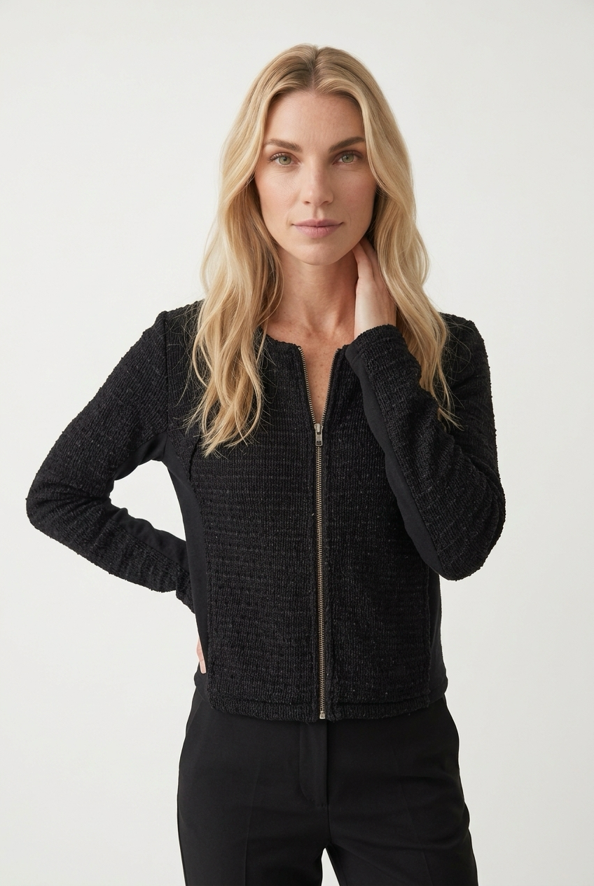 Feminin cardigan med glimmereffekt