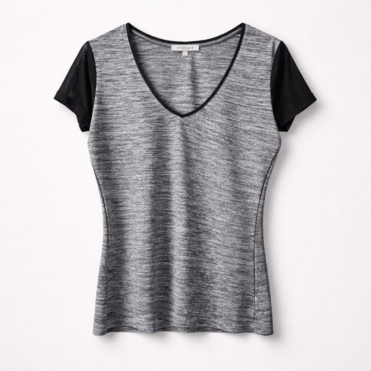 Melange-top med mesh ved siderne