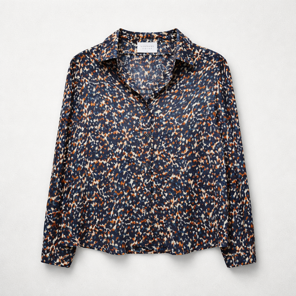 Fin skjortebluse med abstrakt print