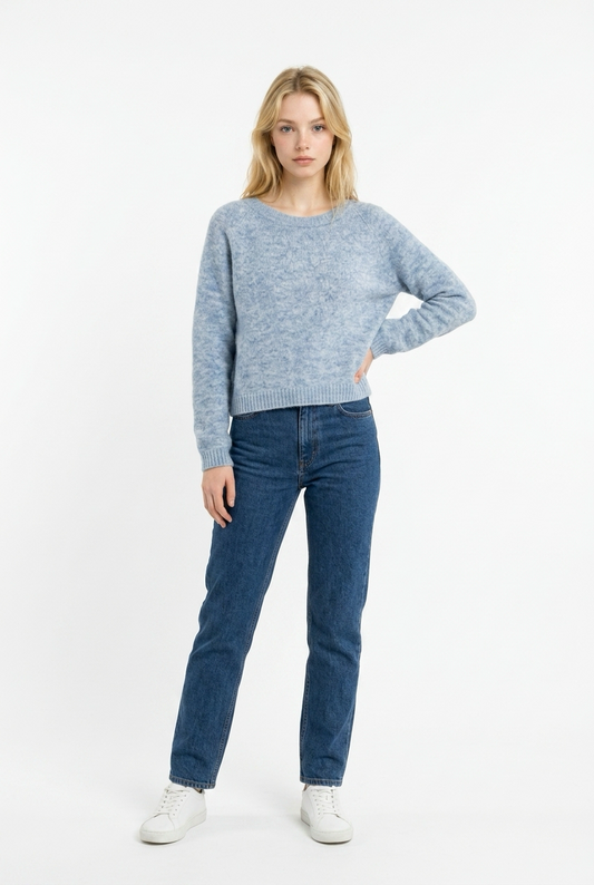 Blød strik med wide neck