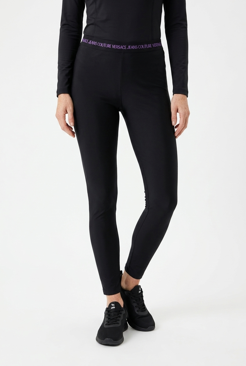 Shiny højtaljede leggings i edgy look