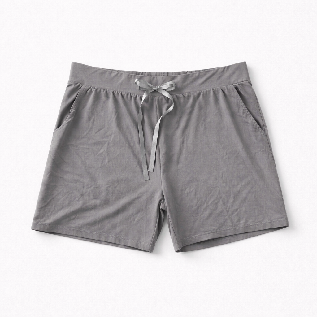 Løstsiddende shorts med bindebånd