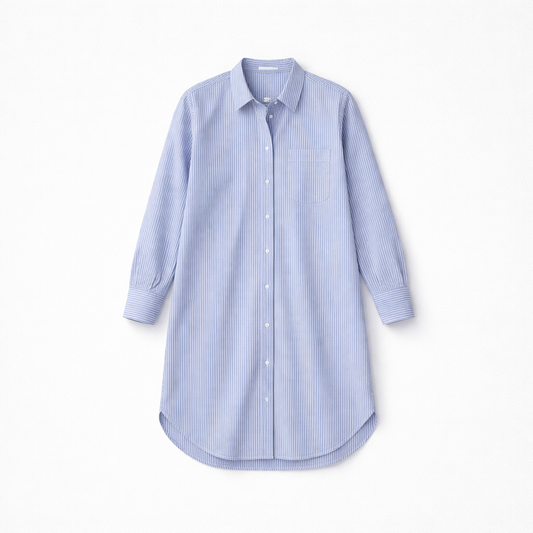 Oversized skjorte med fine striber