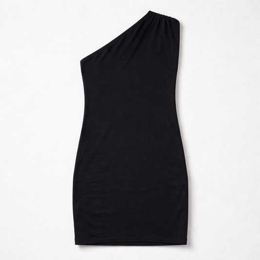 Ultra kort kjole med off shoulder detalje
