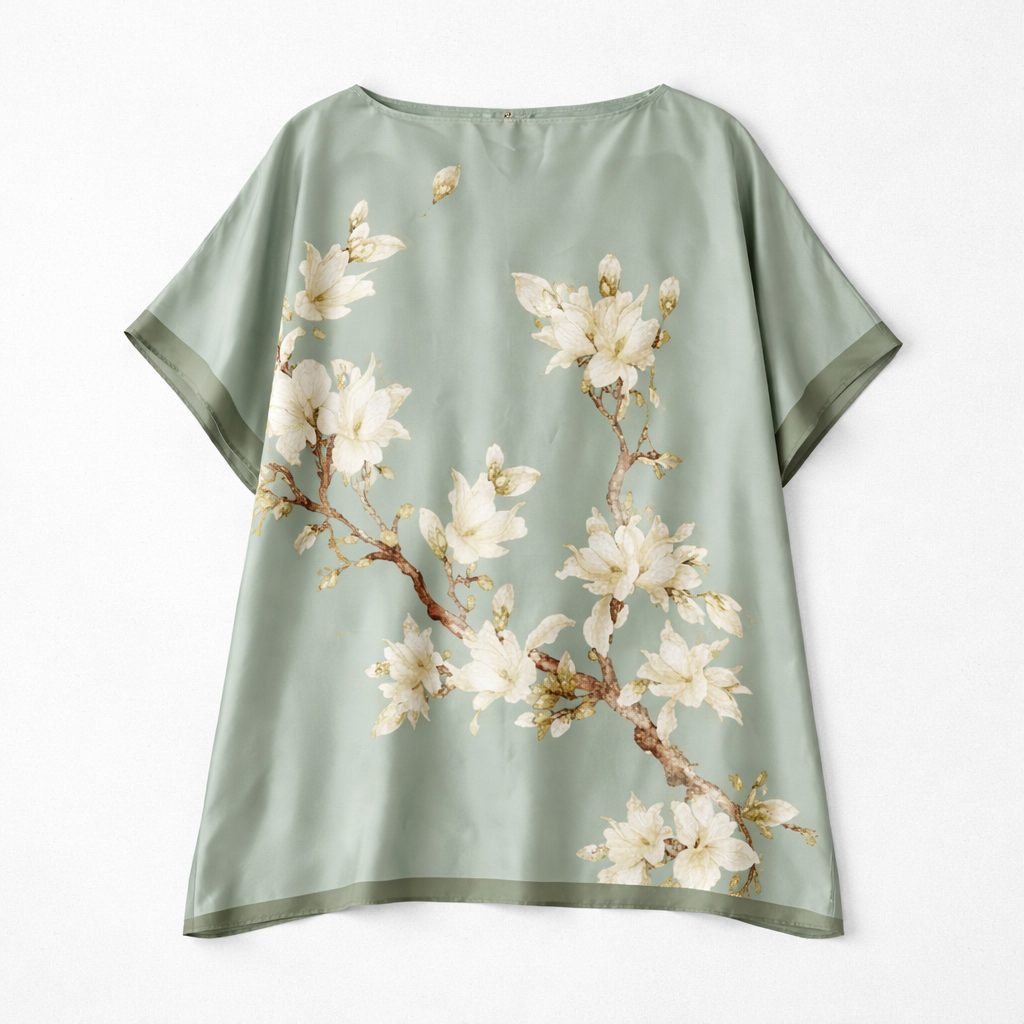 Luftig tunika i fint Magnolia-design