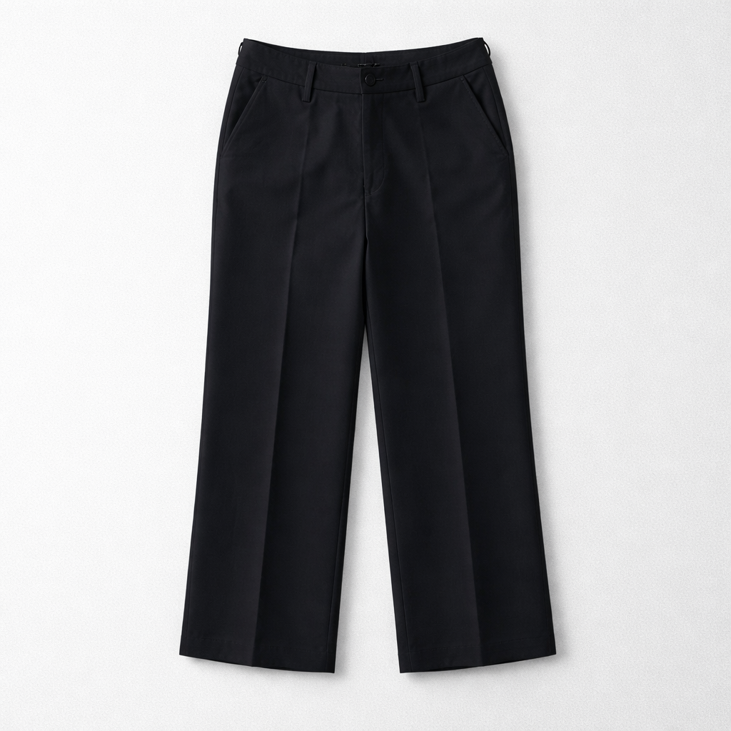 Sorte taljerede suit-bukser