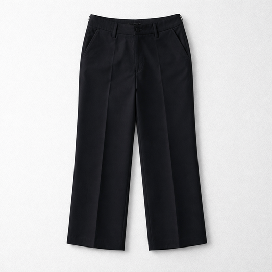 Sorte taljerede suit-bukser