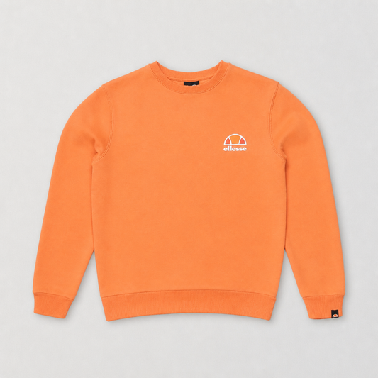 Orange sweatshirt med klassisk crewneck