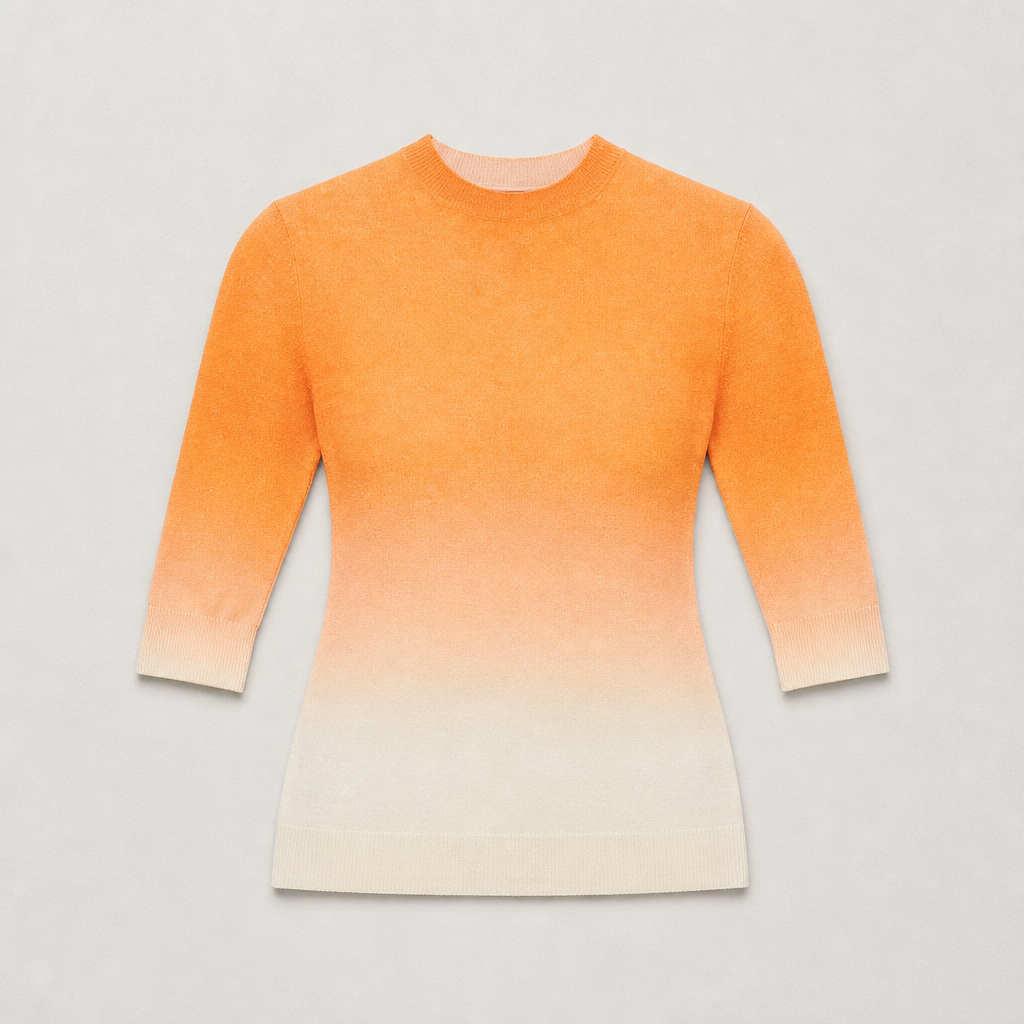 Orange top med blød ombre-effekt