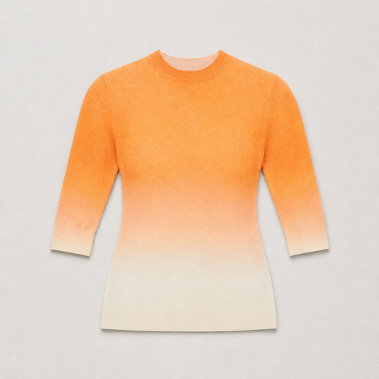 Orange top med blød ombre-effekt