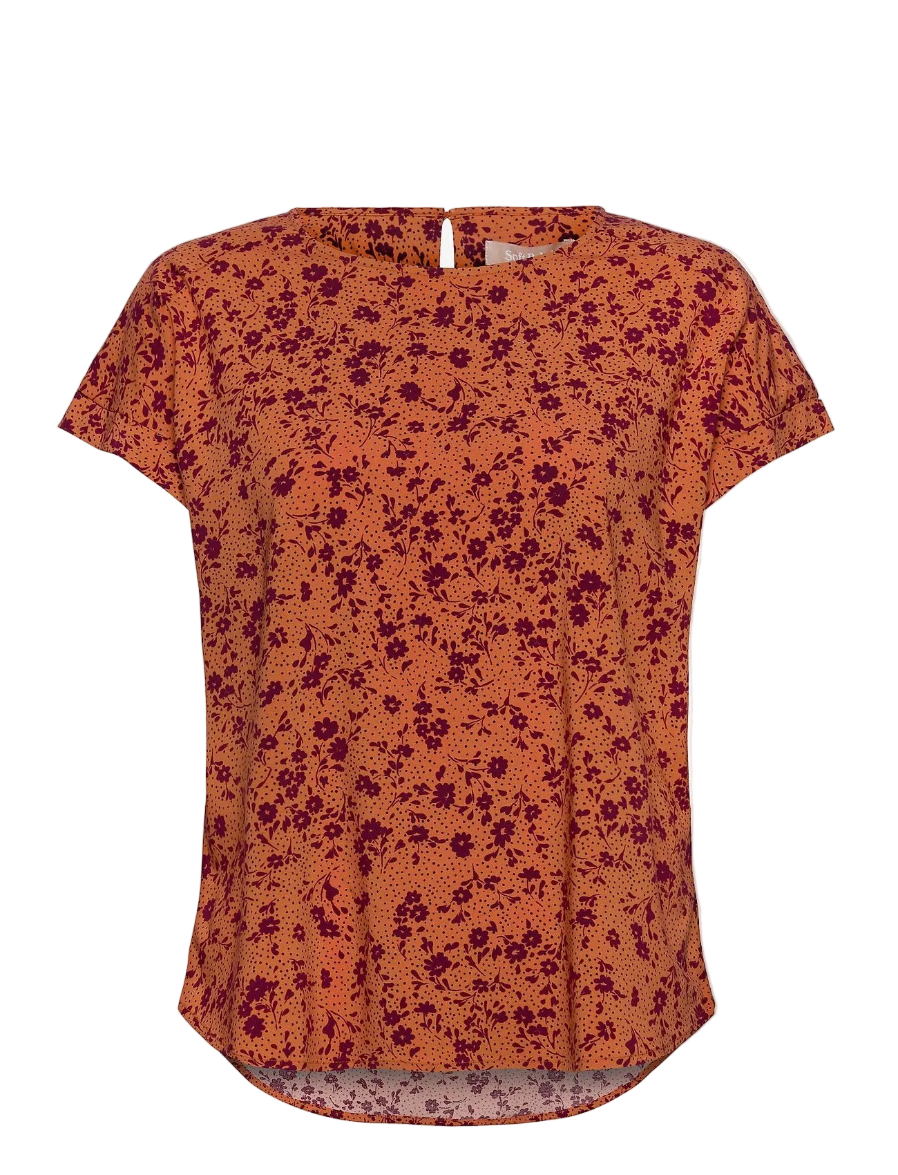 Fin bluse med småblomstret print