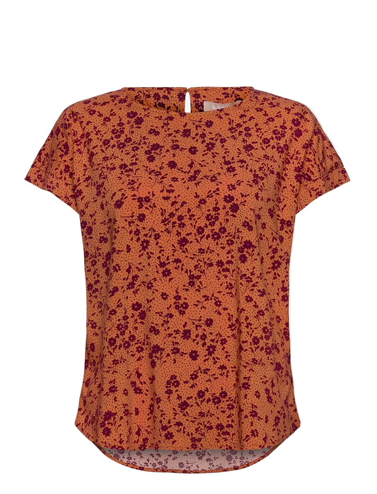 Fin bluse med småblomstret print