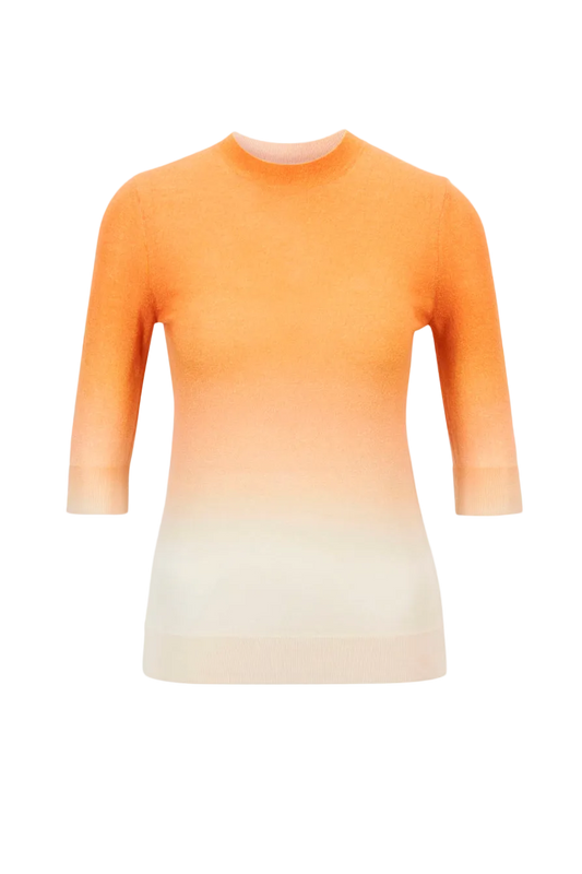 Orange top med blød ombre-effekt
